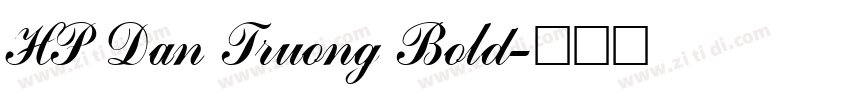 HP Dan Truong Bold字体转换